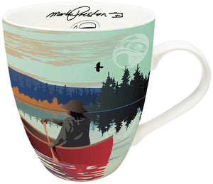 "Lone Canoe" 18 oz Mug with artwork by Mark Preston