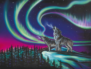 Carte d'art "Sky Dance - Wolf Song"