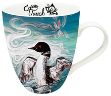 Load image into Gallery viewer, Carla Joseph  mug - LOON WITH DRAGONFLY
