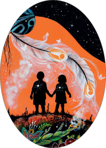 The Journey Home sticker, art by Karen Erickson